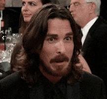 Christian Bale Laughing GIF