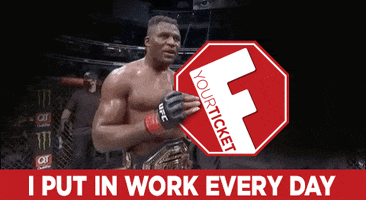 Francis Ngannou Work GIF by Fyourticket