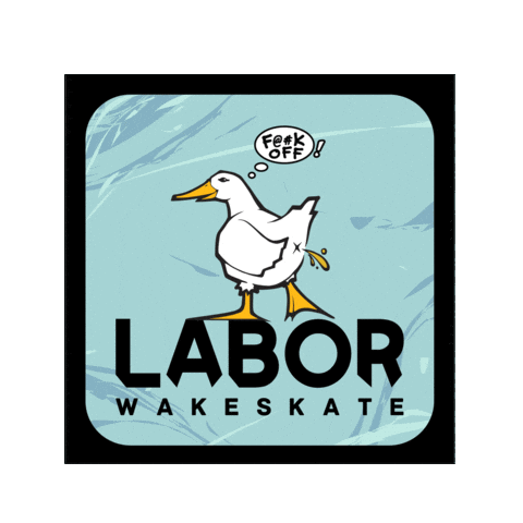 Angry Duck Sticker by LABOR Wakeskate