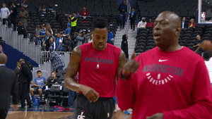 warm up player court GIF by NBA