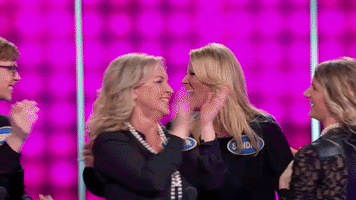 celebrity family feud kiss GIF by ABC Network