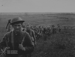 NationalWWIMuseum black and white military footage soldiers GIF