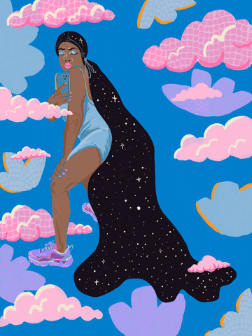 Black Girl Stars GIF by Leeyamakesnoise