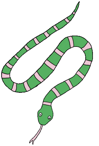 Green Snake Sticker by Heather Buchanan