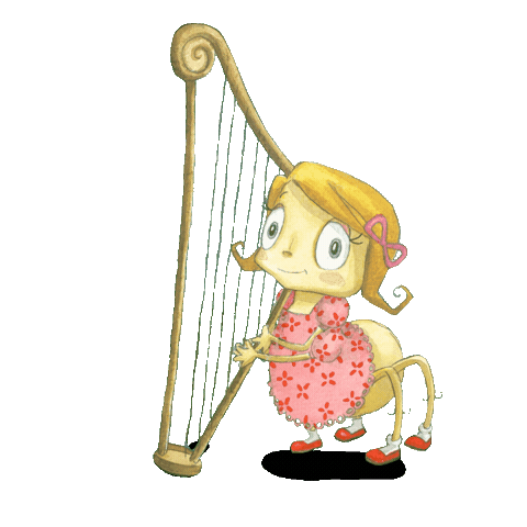 Bella Harfe Sticker by Die kleine Spinne Widerlich