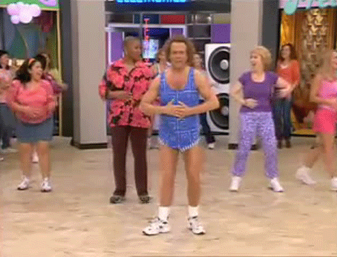 Working Out Richard Simmons GIF - Find & Share on GIPHY