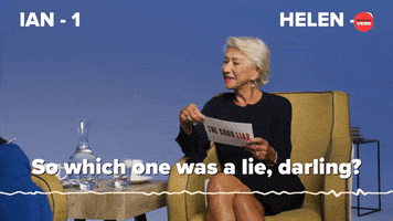 Helen Mirren Two Truths And A Lie GIF by BuzzFeed