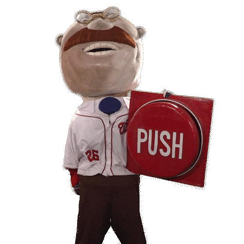 Teddy Push Sticker by Washington Nationals