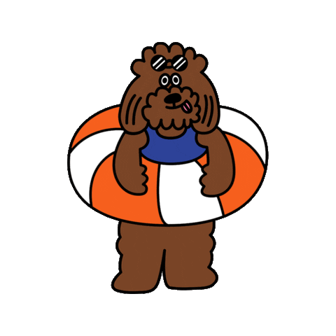 Dog Swimming Sticker by pat a pet