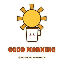 Good Morning Sticker by buddhabeanscoffee