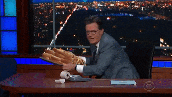 Stephen Colbert Buns GIF by The Late Show With Stephen Colbert