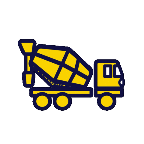 Betonmischer Sticker by Wir bauen