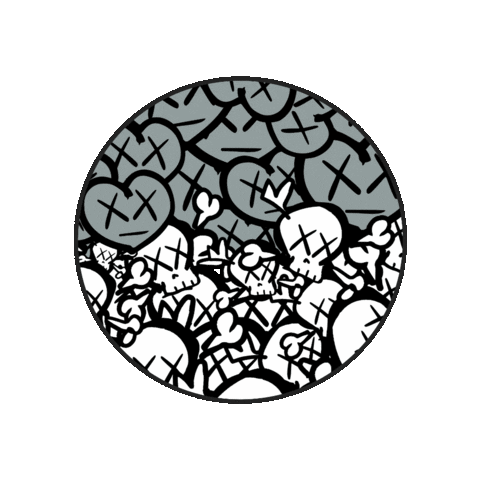 Heart Skull Sticker by dividenyc