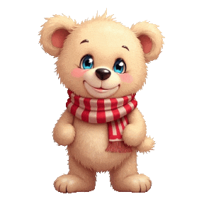 Teddy Bears Snowing Sticker