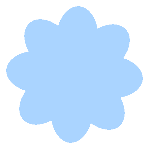 Sky Blue Flower Sticker
