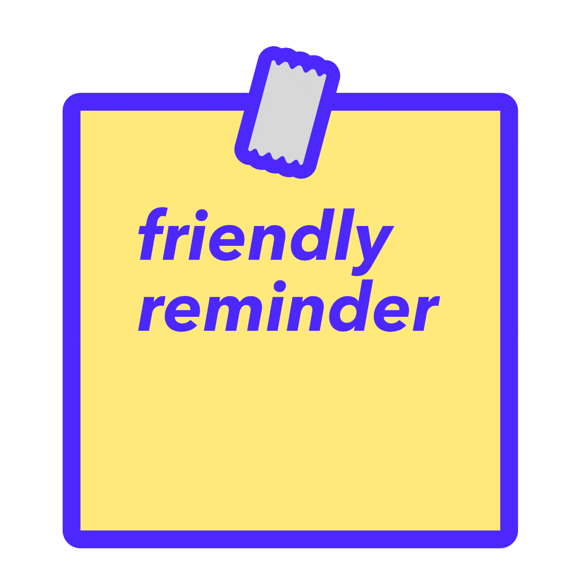 friendly reminder clipart