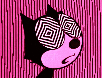 cat trippy psychedelic drugs colorful GIF