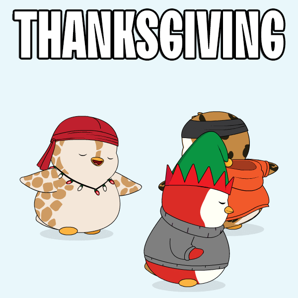 Thanks Giving Penguin GIF by Pudgy Penguins