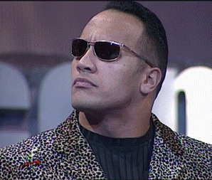 6. Half-Hour: In-ring promo with The Rock Giphy