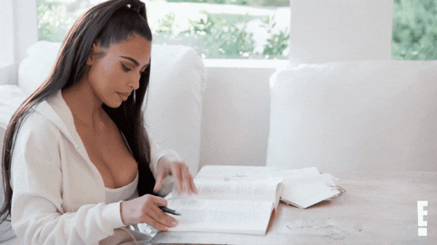 Studying Kim Kardashian GIF by E!