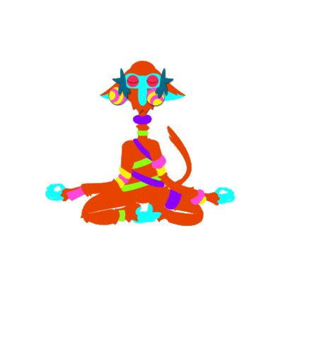 Yoga Sticker by Chamanki