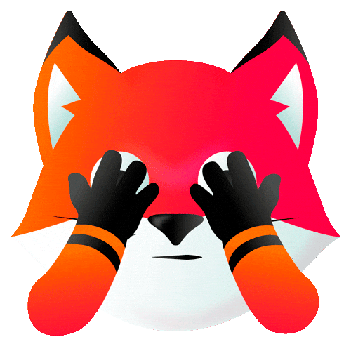 Fox Hide Sticker by Mobdev_redes