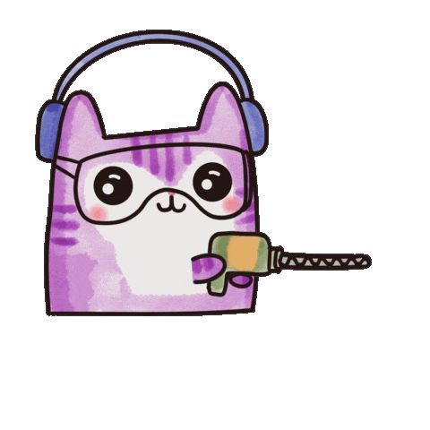 Cat Work Sticker by Barbaramtbbq