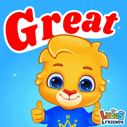 Well Done Thumbs Up GIF by Lucas and Friends by RV AppStudios