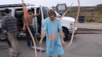 ribbon twirling GIF by KING OF THE ROAD