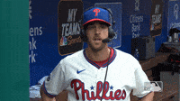 Bryce Harper loses fight with a beach ball in the outfield (GIF)