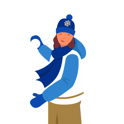 Snow Snowball Sticker by Edelweiss Beer