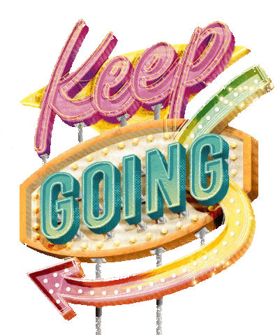 Lettering Keep Going Sticker by Aysa Putri