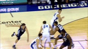 alley oop basketball GIF by Creighton University Athletics