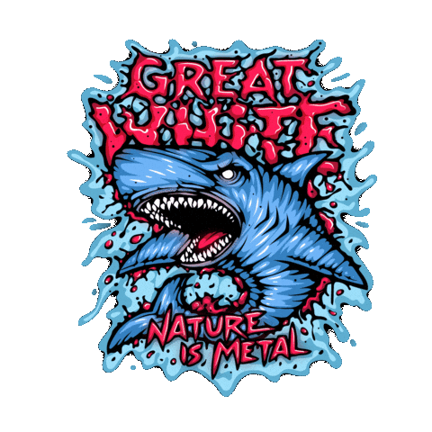 Great White Shark Sticker by Nature Is Metal