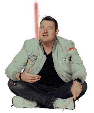 Drummer Manu Sticker by Kuhl un de Gäng