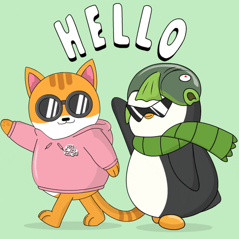 Cat Hello GIF by Pudgy Penguins