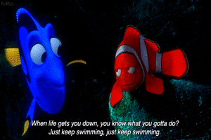just keep swimming finding nemo GIF