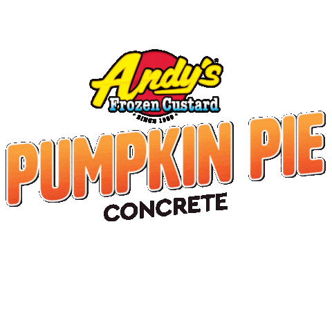 Pumpkin Pie Fall Sticker by Andy's Frozen Custard