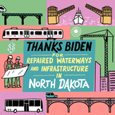 Thanks Biden for repaired waterways and infrastructure in North Dakota