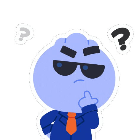 Thinking Think Sticker by Kudai