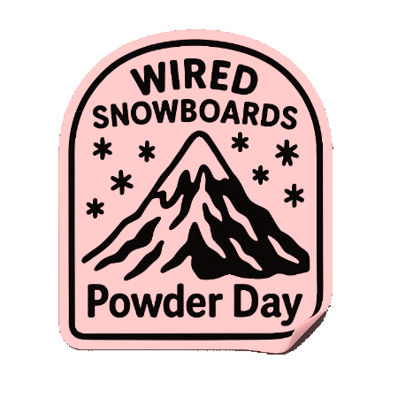 Powder Day Snowboarding Sticker by Rob