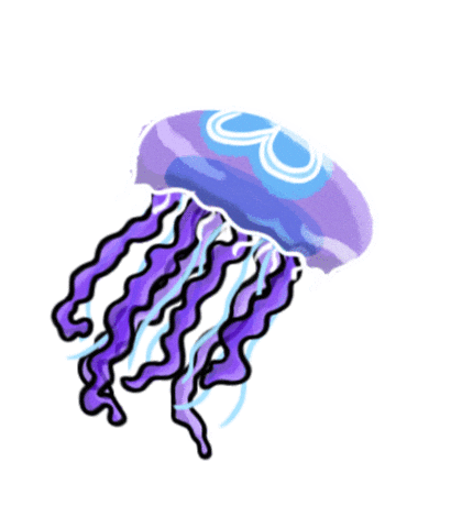 Ocean Jellyfish Sticker by Artips Factory