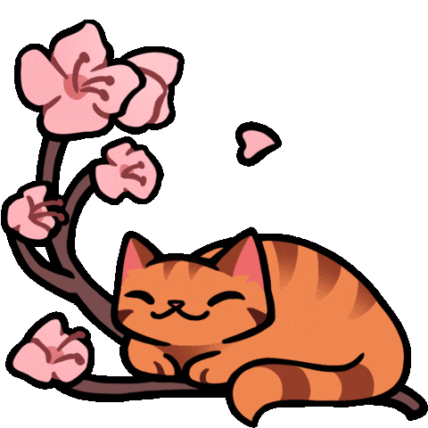 Cat Flower Sticker by Lofi Girl