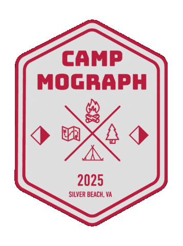 Camp Sticker by Mograph