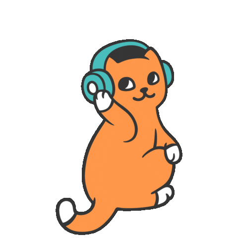 Cat Listen Sticker by Libro.fm Audiobooks