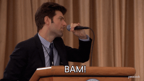 Parks And Recreation Mic Drop GIF by PeacockTV - Find & Share on GIPHY