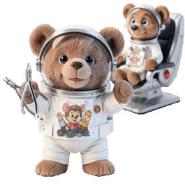 Teddy Bears Astronaut Sticker