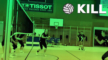Attack Spike GIF by NUCVolleyball