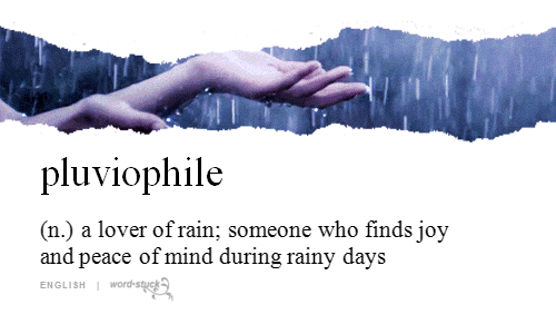 Pluviophile itu apaan