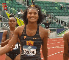 Happy Track And Field GIF by USC Trojans